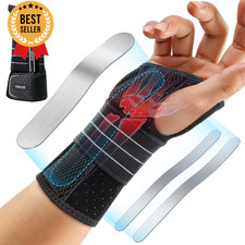 Carpal Tunnel Wrist Brace Night Support Hand Splint Pain Relief Sprain Arthritis