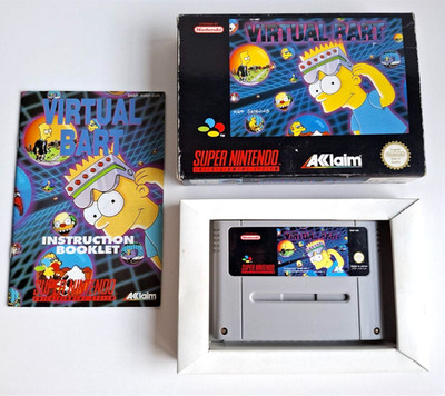 Super Nintendo SNES Spiel  The Simpsons VIRTUAL BART Simpson OVP boxed in Box