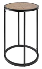 Canarm Birkett Round Metal Side Table 15.75 W x 15.75 H Brown End Table