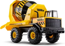 Tonka Steel Classics Mighty Cement Mixer - Made with Steel & Sturdy Plastic, Yel