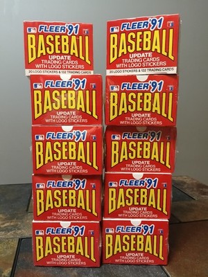 Lot Of (10) 1991 Fleer MLB Baseball Update Complete Factory Sealed Set Set's 