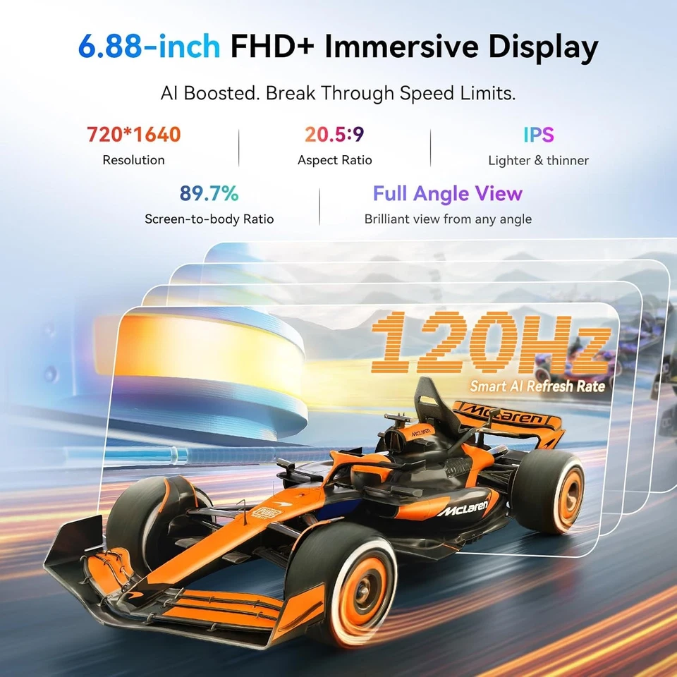 Blackview SHARK 6 Smart Phone, 5G Sim-Free & Unlocked Mobile Phones, 6.88" 120Hz - Image 4 of 4