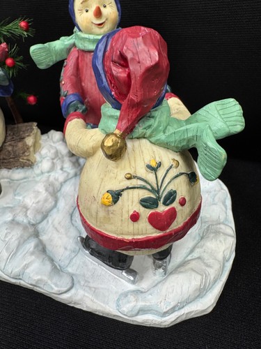 Kathy Killip Snow Family Ice Skating Snowmen Folk Art Winter Figurines DEMDACO - Picture 6 of 23