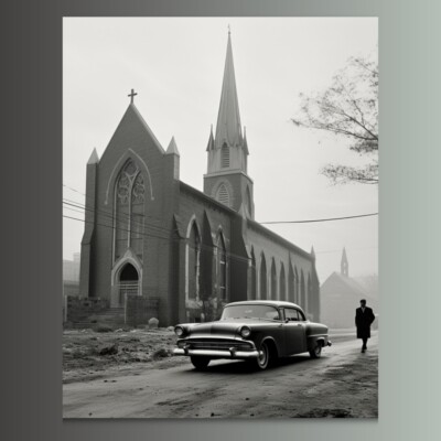 Signed Print ''Gloomy Sunday'' 20x30 Mounted