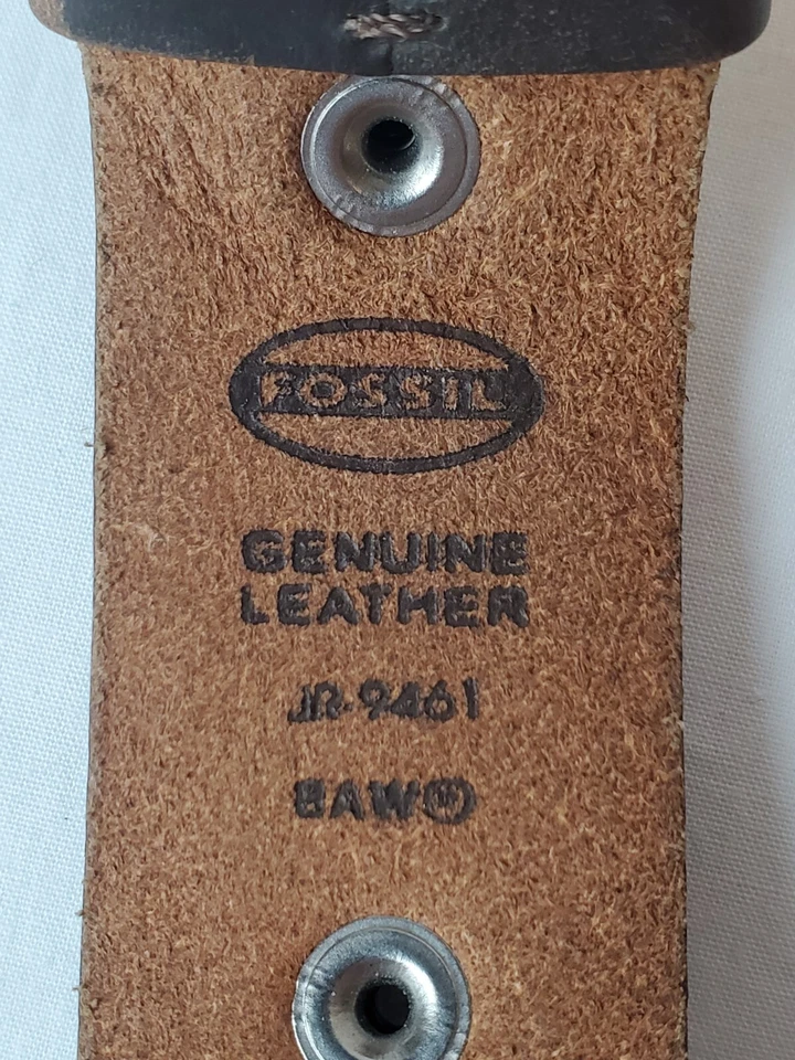 Correa de reloj de cuero bordada fósil flores JR 9461 BAW correa solamente Foto 3 de 4