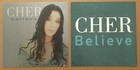 Cher Rare 1998 Set of 2 Double Sided Promo Poster Flat for Believe Cd 12x12 Usa