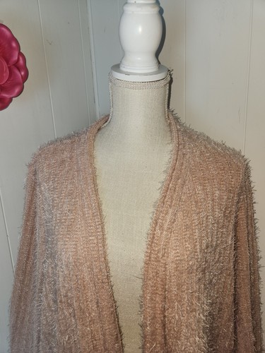 MAURICES Sz 1 Textured Eyelash Open Front Comfy Cardigan Sweater w/ Pockets NWT - Picture 5 of 20