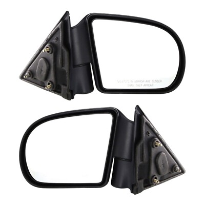 Black Power Heated Side Door Mirrors Left & Right Pair Set for Blazer S10 Jimmy