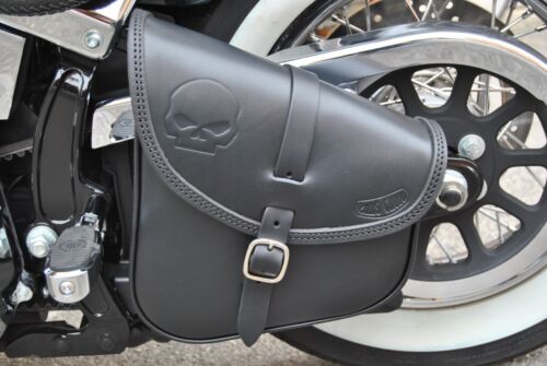 SWINGARM LEATHER BAG FOR HD SOFTAIL 2000-2025 FATBOY, STREET BOB, FAT BOB - Picture 3 of 6