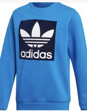 Adidas Big Boys Logo-print French Terry Sweatshirt Size M