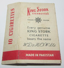 VINTAGE EMPTY Cigarette Flat Cardboard Box King Stork Bristol London Pakistan — photo 2