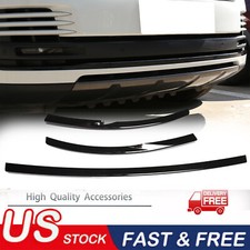 3pcs Front Bumper Protector Strip Trim Molding For Range Rover L405 18-22 Black 3pcs Front Bumper Protector Strip Trim Molding For Range Rover L405 18-22 Black