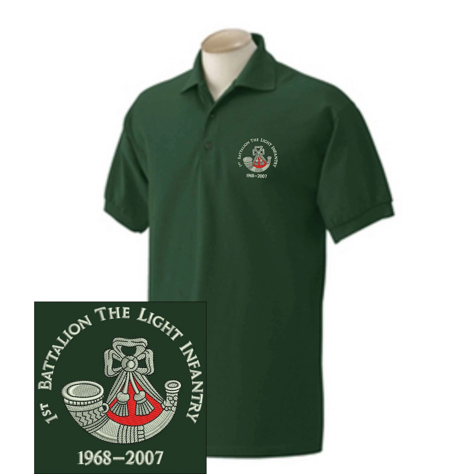 The Light Infantry Embroidered Polo Shirts