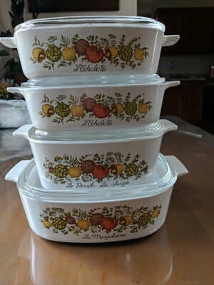 Pyrex Corningware Spice Of Life Pattern Vintage Pc CORNING WARE