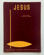 Jesus Bill Gaither 1966 Sheet Music Piano Religious Shape Note Spiritual Vintage