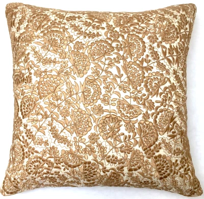 Anke Drechsel Cushion KIANA Ivory Creme Embroidery Silk Velvet Kissen Beige - Bild 1 von 4