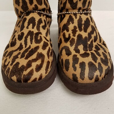 UGG Women's Classic Short Exotic Calf Hair Boots Cheetah Print