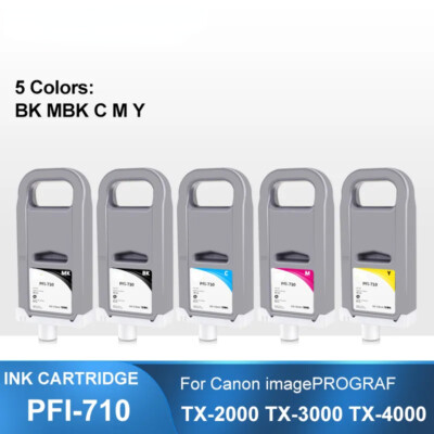 PFI-710の4色セット 5Color/Set PFI-710 700ML Compatible Ink For Canon TX-2000 TX-3000