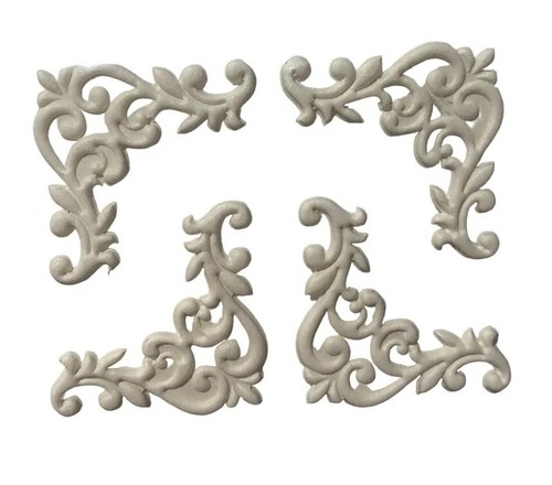 3D Foam White Stickers Antique Style Book Corner 1.5” & Photo Frame 3.5” - Picture 12 of 12