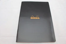 Rhodia Staplebound Notebook 8 1/4 x 11 3/4 Lined Black
