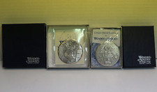 Wendell August 2 Aluminum Christmas Ornament 1998 Angel Manger, 2008 Stocking