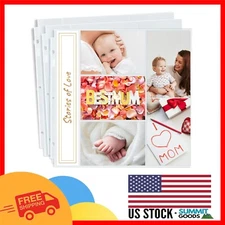 Versatile 12x12 Photo Sleeves with 5 Pockets - Perfect for Organizing Memories