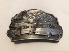 Vintage 1987 Motor Home Belt Buckle By Siskiyou Buckle Co.