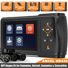 Ancel Hd430 Heavy Duty Truck Scanner For Cummins Cat Dpf Regen Tool All Systems