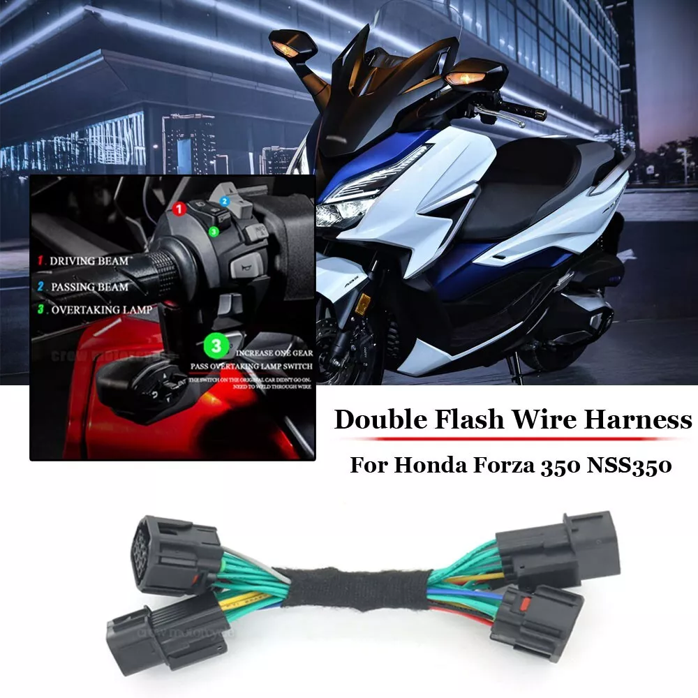 For Honda Forza 350 NSS350 Double Flash Overtaking Switch Lossless Wire  Harness