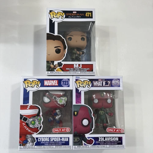 Funko Pop! Marvel Lot Of 3, MJ 471, Cyborg Spider-Man 723 & Zolavision 975