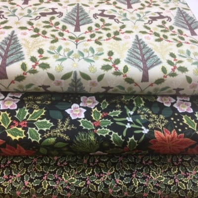 Lewis and Irene 'Yuletide' Christmas Collection 100% Cotton Fat Quarter, Half...