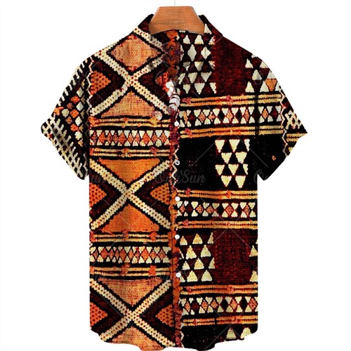 Men's Summer Fashion 3D Digital Printing Casual Trend Short Sleeve Shirt for Sty - Picture 10 of 60