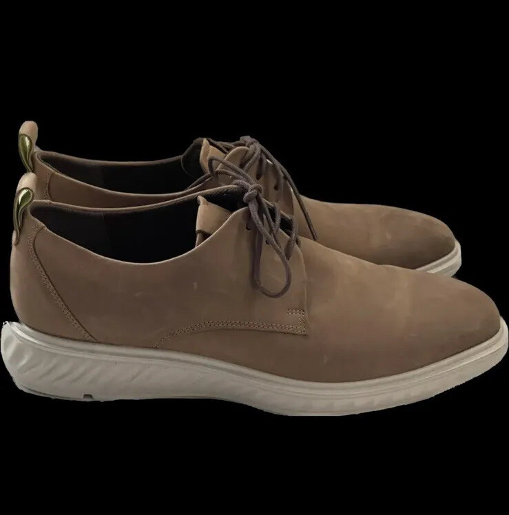 SAOLA Scarpe uomo Ecco taglia 44 US 10 marrone scamosciato punta liscia St. 1