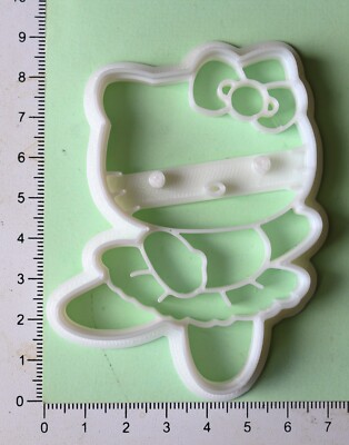 Hello Kitty inspirierte Ballerina Keksausstecher 3D-gedruckt