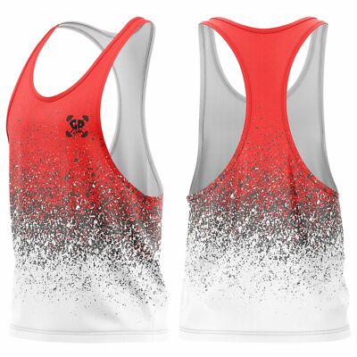 Get Down Gym Red Mens Training Vest Sleeveless Bodybuilding Muscle Fitness Train