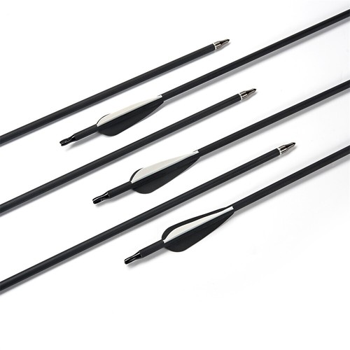 12X Archery 30" Carbon Arrows Screw Tip Bolt On/Off Hunting Recurve Bow Horsebow - Picture 23 of 24
