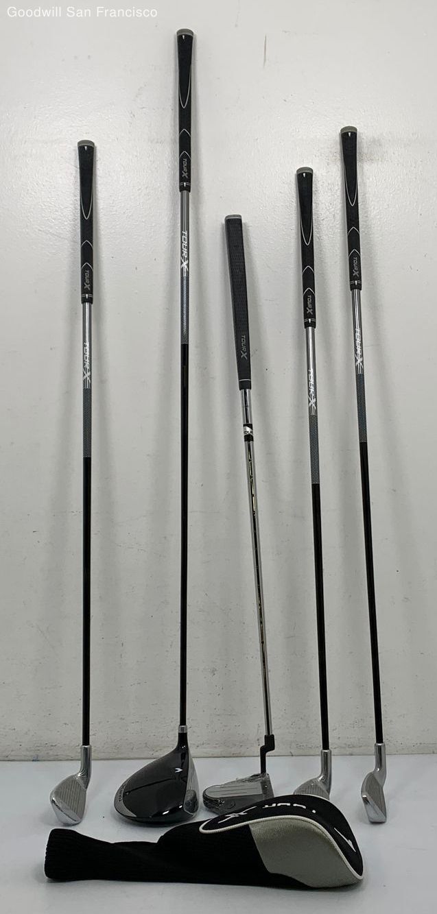 Lot Of 5 Tour X Golf Clubs 5 7 9 Iron Putter Driver With Case Sporting
