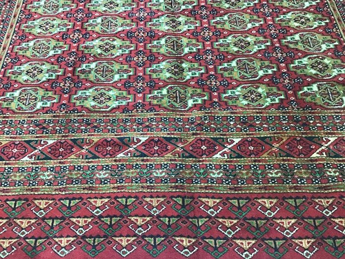 8'8" x 12'11" Red wool area rug - Picture 4 of 11