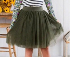 NWT Matilda Jane/MJ 435 Treehouse Skirt Green Tulle Twirl Size 10