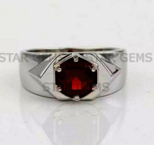 Natural Garnet Gemstone 925 Sterling Silver Men  s Ring All Size Available A674