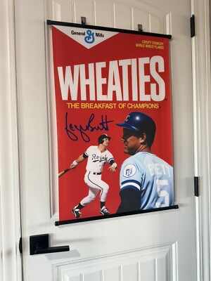 George Brett WHEATIES HOF Kansas City Royals Scroll Banner 20x30 Poster Sign
