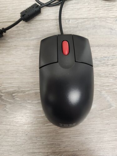 IBM MO28UOL 39Y9870 39Y9875 USB Wired Mouse Red Scroll Wheel Black Tested Works - Picture 3 of 9