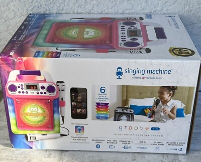 Singing Machine SML652P HDMI Groove Mini Portable Karaoke System