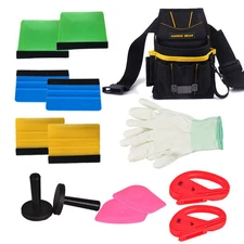 Deluxe Pro Car Wrap Vinyl Tools Kit Scratchfree Squeegee Razor Glove Magnets Bag