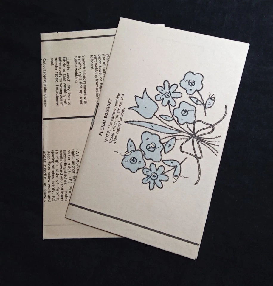 VOGUE Vintage DECORACIÓN DEL HOGAR Patrón 1715 Motivo de Ropa de Mesa Transferencias Flor Vacaciones Foto 3 de 4