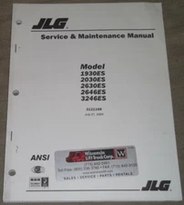 JLG 1930ES 2030ES 2630ES 2646ES 3246ES SCISSOR LIFT SERVICE SHOP REPAIR MANUAL