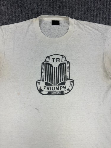 Vintage Triumph Auto T-shirt Men's XL Rare Victoria British LTD Made in USA - Picture 2 of 13
