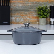 Image of Blackmoor 22cm Grey Coloured Cast Iron Casserole Dish With Lid