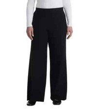 NWT Splendid Women's Wide Leg Ribbed Sweater Pants Black Size Large 106 