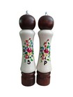 Wooden Ceramic Set for Spices Salt and Pepper GRINDER MILL HAND PAINTED /MODEL11